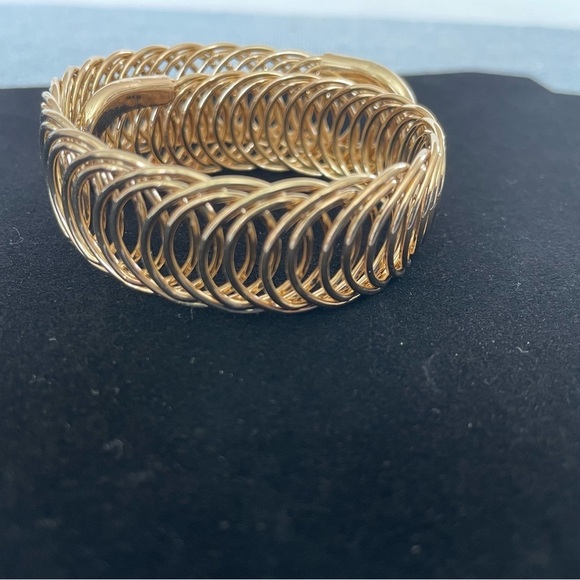 Jewelry - Elegant Gold-Tone Spiral Bracelet